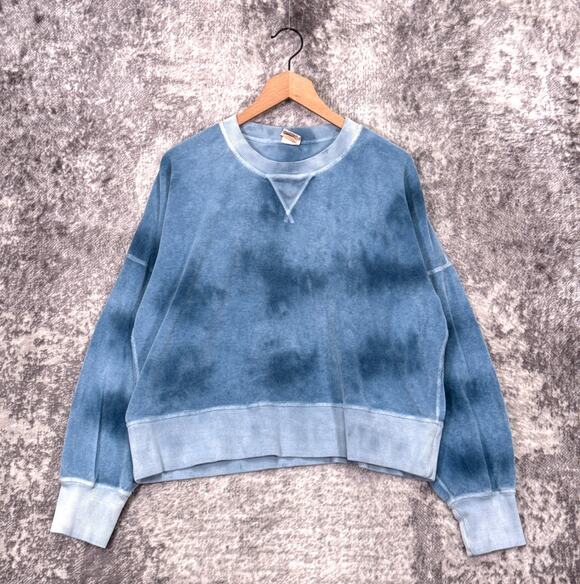 Faherty Tops - Faherty Sweatshirt Large Womens High Tide Tie Dye Pima Cotton Reversible